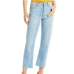 Mother Denim The Tomcat Slim Straight Jeans Mid Rise Ankle Light Wash 26 4